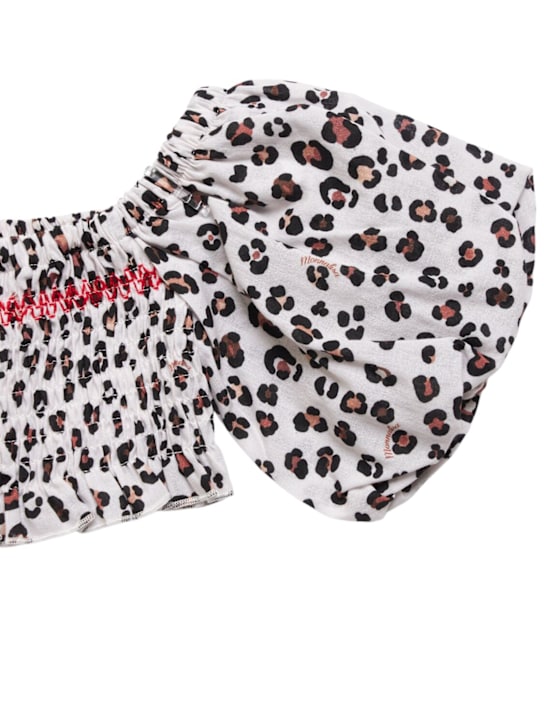 Monnalisa: プリントコットンモスリンクロップトップ＆スカート - マルチカラー - kids-girls_1 | Luisa Via Roma