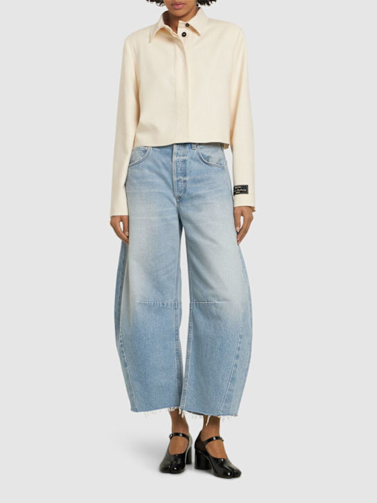 Gabardine crop jacket - Thumbnail 2