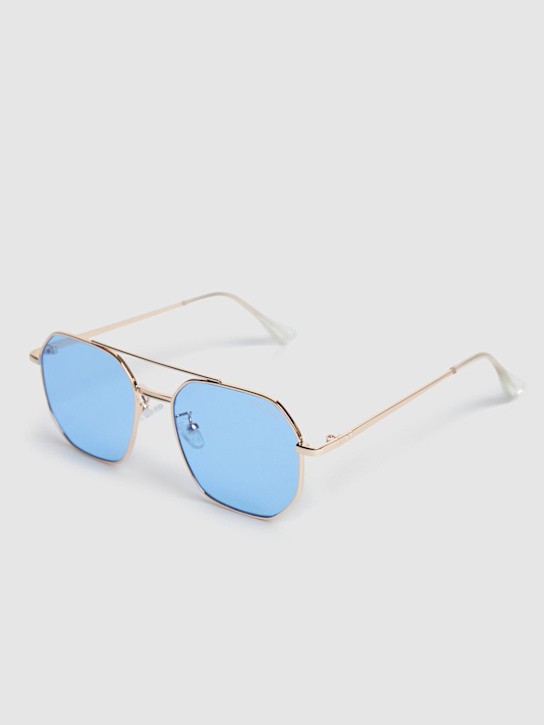 Monnalisa: Flower polycarbonate sunglasses - Blue - kids-girls_1 | Luisa Via Roma