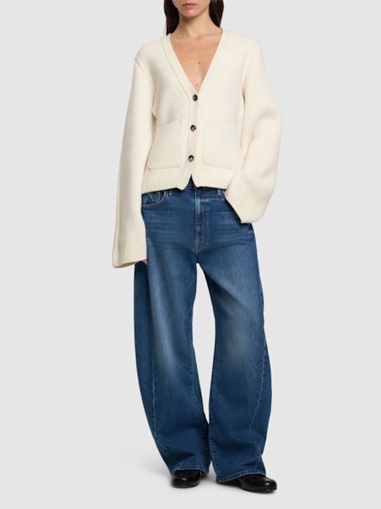 Mother: Jeans baggy a vita alta The Full-Pipe Flood - Blu - women_1 | Luisa Via Roma