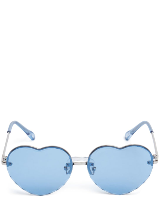 Monnalisa: Occhiali da sole Heart in policarbonato - Blu - kids-girls_0 | Luisa Via Roma