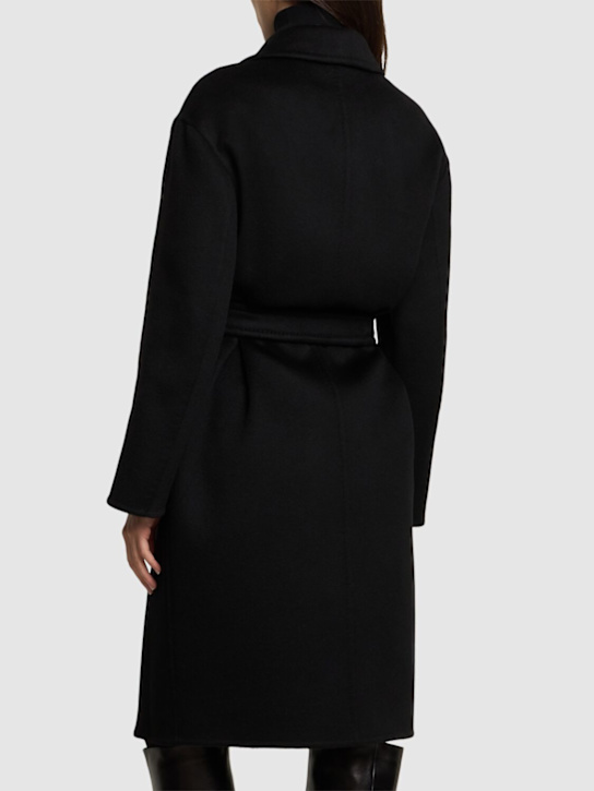 Max Mara: Melinda belted cashmere coat - Black - women_2 | Luisa Via Roma