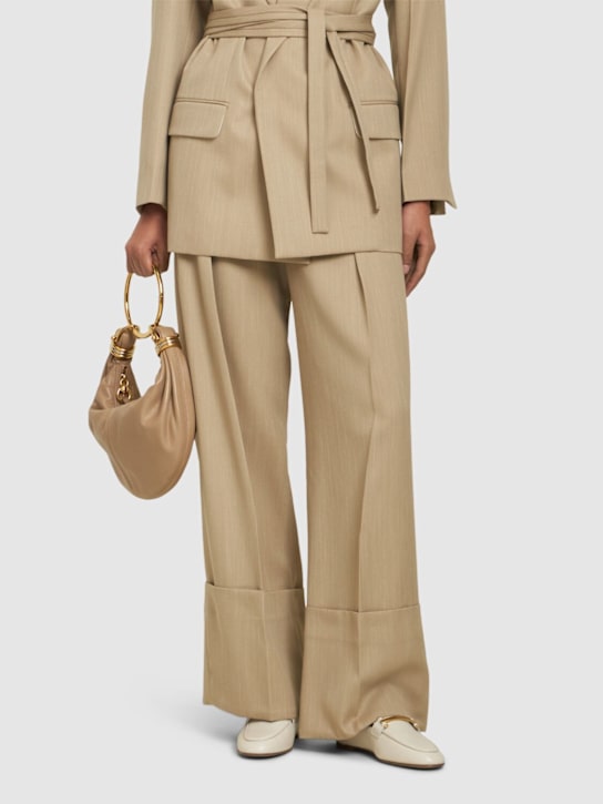 Tod's: 10mm Leather loafers - White - women_1 | Luisa Via Roma