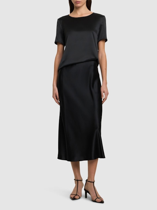 Max Mara: Dida silk satin top - women_1 | Luisa Via Roma