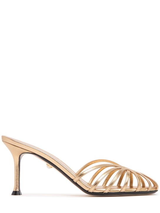 Alevì: 75mm Rachel metallic leather mules - women_0 | Luisa Via Roma