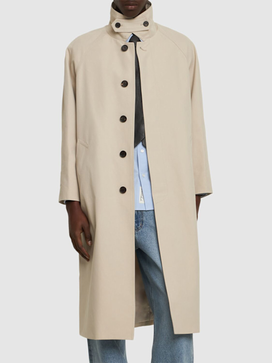 Dunst: Unisex cotton blend mac coat - Beige - men_2 | Luisa Via Roma