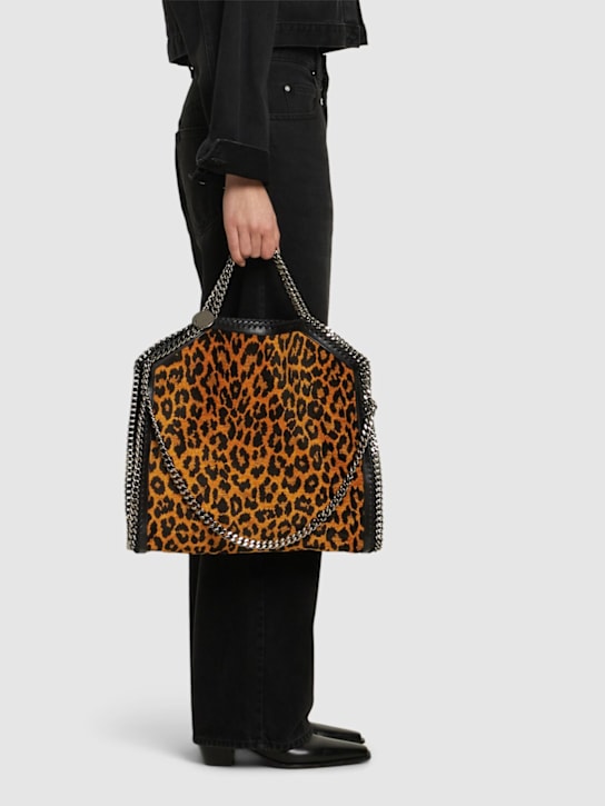 Stella McCartney: 3chain Falabella jacquard tote bag - Leopard - women_1 | Luisa Via Roma