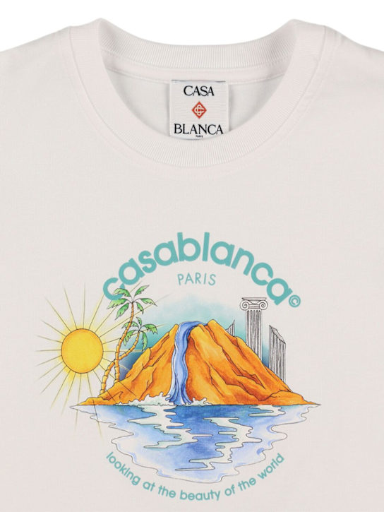 Casablanca: コットンジャージーTシャツ - kids-boys_1 | Luisa Via Roma
