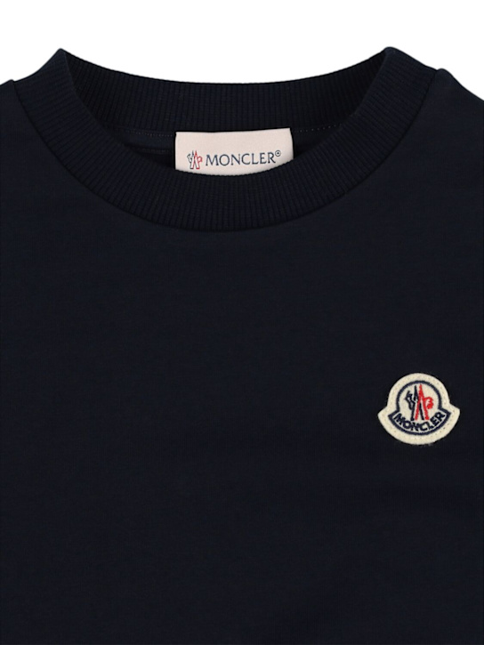 Moncler: トリコロール コットンスウェットシャツ＆スウェットパンツ - kids-boys_1 | Luisa Via Roma