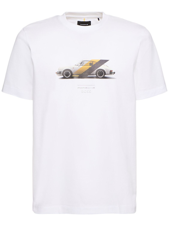 Boss: Porsche Thompson cotton t-shirt - men_0 | Luisa Via Roma