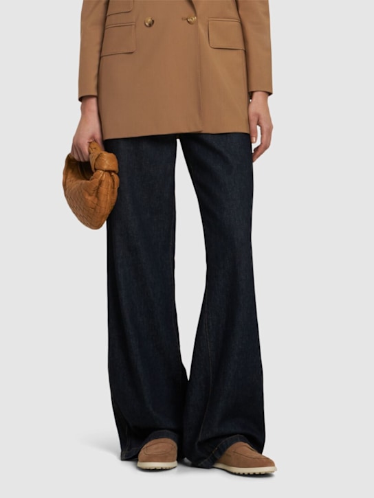 Tod's: 10mm Suede loafers - Cappuccino - women_1 | Luisa Via Roma