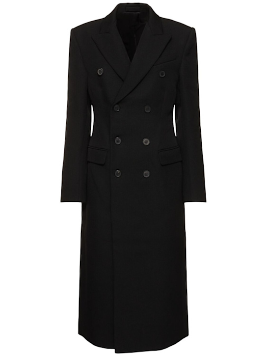 Wardrobe.nyc: Double breast wool coat - Black - women_0 | Luisa Via Roma