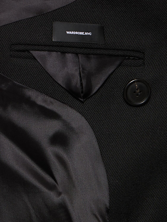 Wardrobe.nyc: Double breast wool coat - Black - women_5 | Luisa Via Roma