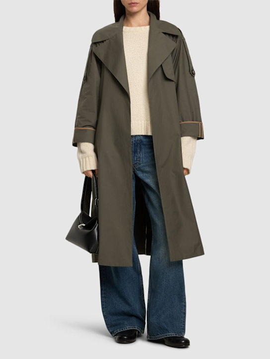 Max Mara: Utrench twill trench coat - women_1 | Luisa Via Roma