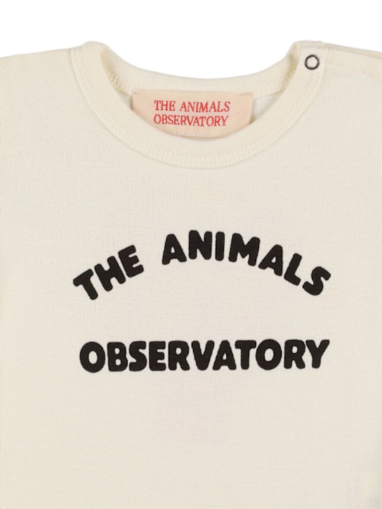 The Animals Observatory: Set of 2 cotton jersey bodysuits - White/Yellow - kids-boys_1 | Luisa Via Roma