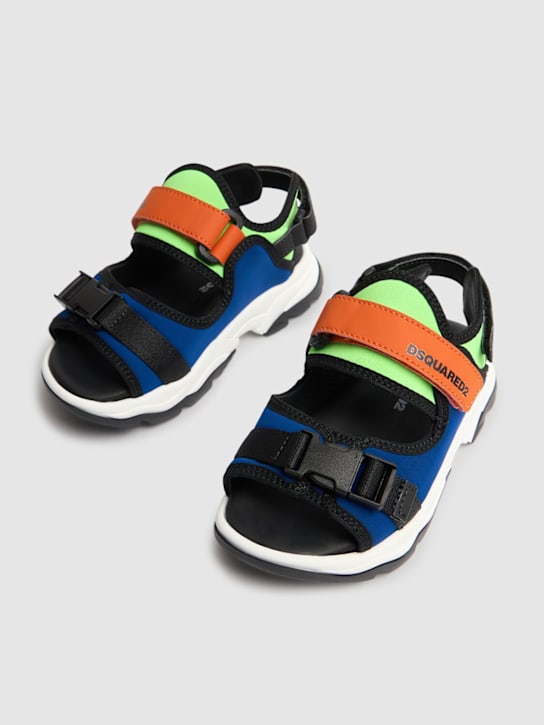 Dsquared2: Poly strap sandals w/logo - Multicolor - kids-boys_1 | Luisa Via Roma