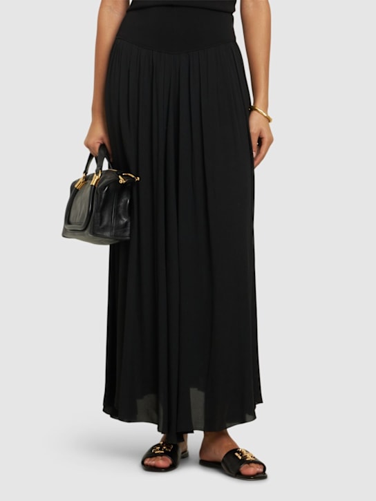 Tory Burch: 10mm Eleanor leather slide sandals - Perfect Black - women_1 | Luisa Via Roma