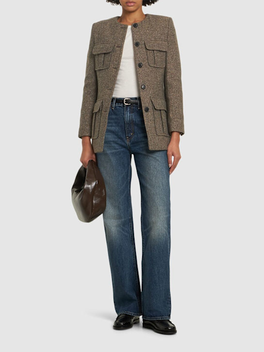 Nili Lotan: Jeans dritti vita alta Mitchell - Blu - women_1 | Luisa Via Roma
