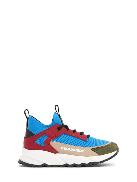 Dsquared2: Sneakers con lacci e logo - Multicolore - kids-boys_0 | Luisa Via Roma
