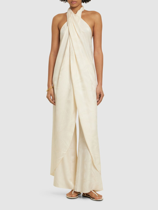 Johanna Ortiz: Silent Water palm jacquard long top - women_1 | Luisa Via Roma