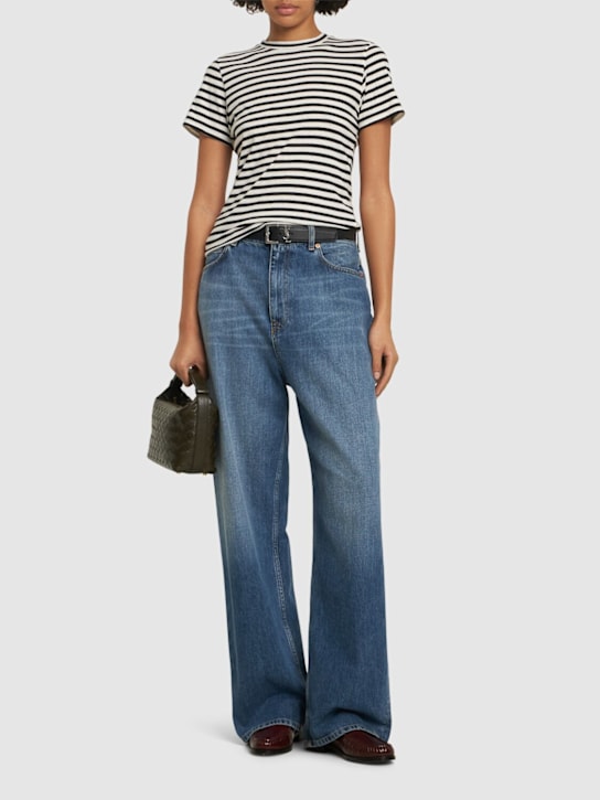 Nili Lotan: Mariella striped crewneck t-shirt - women_1 | Luisa Via Roma