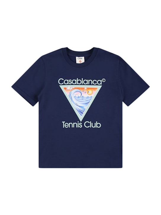 Casablanca: コットンジャージーTシャツ - kids-boys_0 | Luisa Via Roma