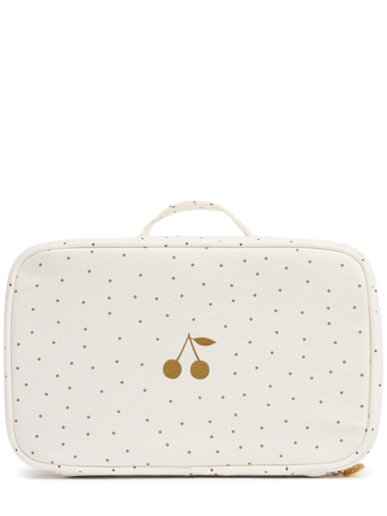 Bonpoint: Small printed coated cotton suitcase - kids-boys_0 | Luisa Via Roma