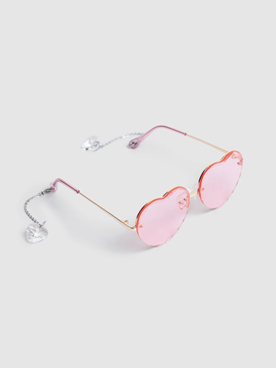 Monnalisa: Heart聚碳酸酯太阳镜 - 粉色 - kids-girls_1 | Luisa Via Roma