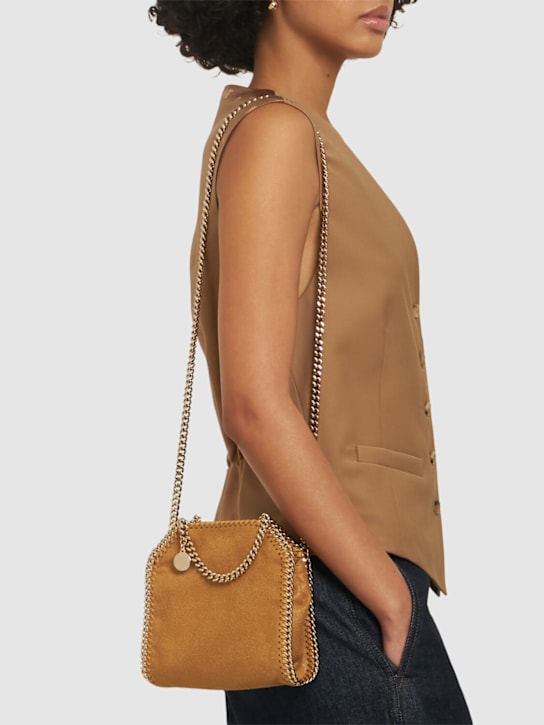Stella McCartney: Tiny Eco Falabella Shaggy Deer bag - Amber - women_1 | Luisa Via Roma