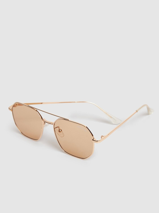 Monnalisa: Flower polycarbonate sunglasses - Beige - kids-girls_1 | Luisa Via Roma