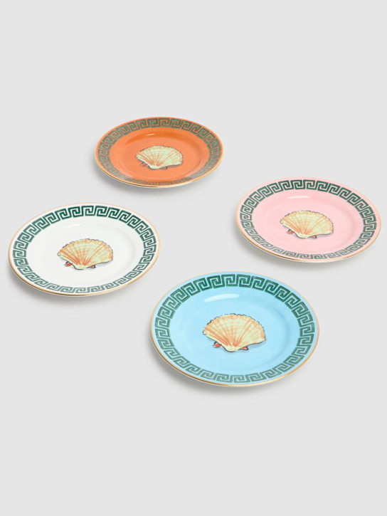 Ginori 1735: Set of 4 Nettuno 16cm porcelain plates - Multicolor - ecraft_1 | Luisa Via Roma