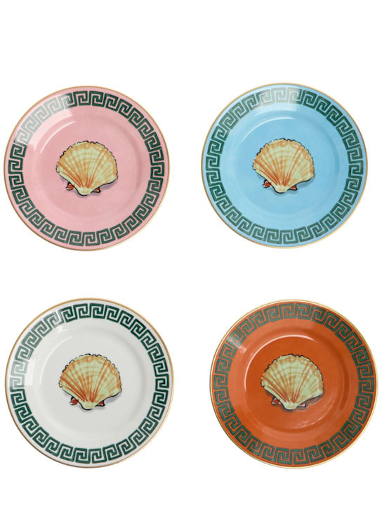 Ginori 1735: Set of 4 Nettuno 16cm porcelain plates - Multicolor - ecraft_0 | Luisa Via Roma
