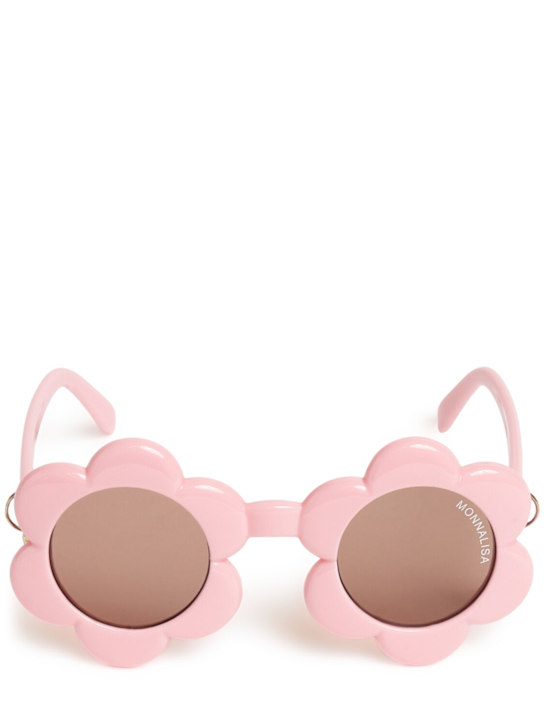 Monnalisa: Flower polycarbonate sunglasses - Pink - kids-girls_0 | Luisa Via Roma