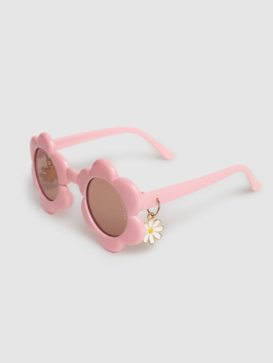 Monnalisa: Flower polycarbonate sunglasses - Pink - kids-girls_1 | Luisa Via Roma