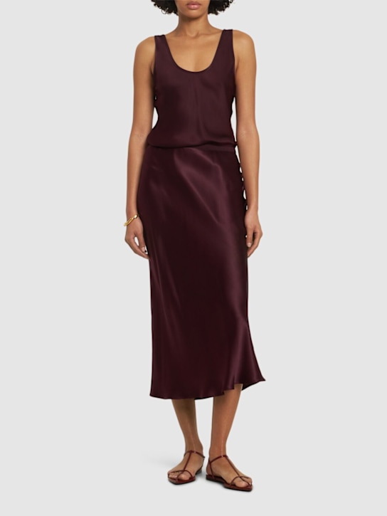ANINE BING: Bar silk long skirt - women_1 | Luisa Via Roma