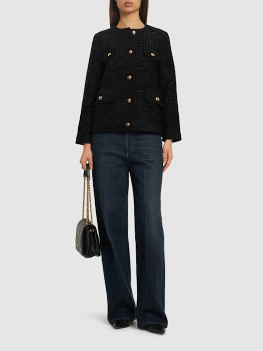 ANINE BING: Lydia collarless blazer - women_1 | Luisa Via Roma