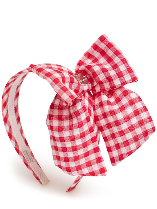 Monnalisa: Printed headband w/ bow - White/Red - kids-girls_0 | Luisa Via Roma