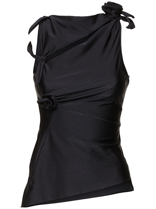 Coperni: Asymmetric stretch jersey top - women_0 | Luisa Via Roma