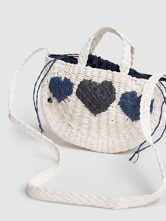 Monnalisa: Borsa effetto paglia - Bianco/Blu - kids-girls_1 | Luisa Via Roma
