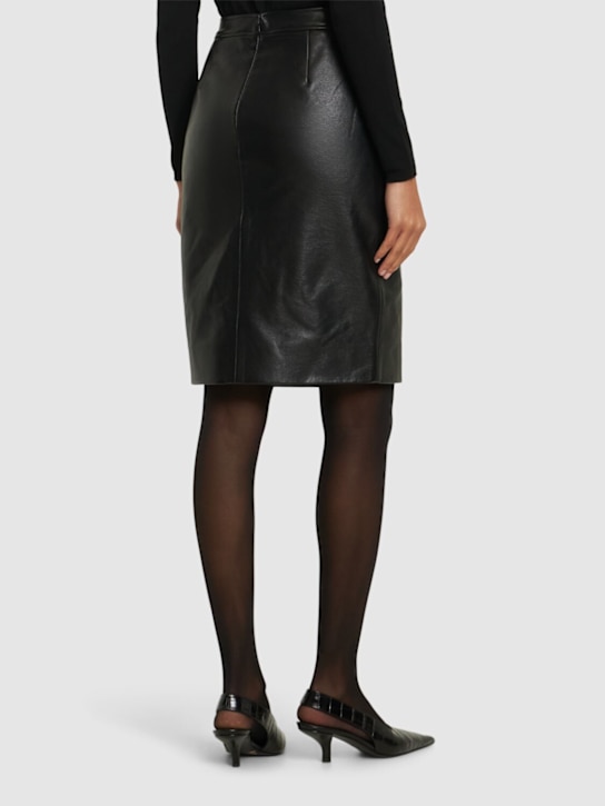 ANINE BING: Gonna pencil midi Tyra - Nero - women_2 | Luisa Via Roma