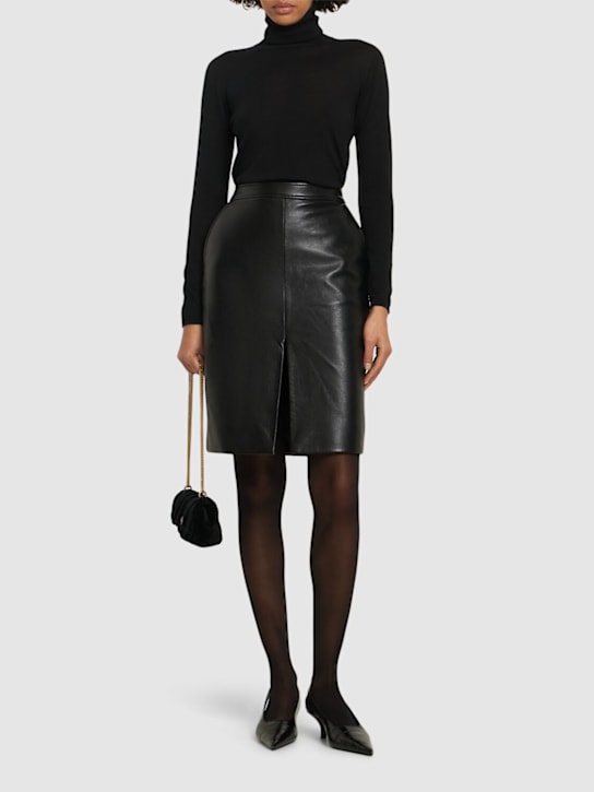 ANINE BING: Gonna pencil midi Tyra - Nero - women_1 | Luisa Via Roma