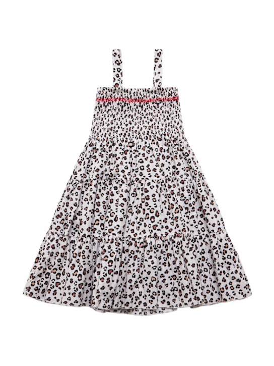 Monnalisa: Vestito in mussola di cotone stampata - Multicolore - kids-girls_0 | Luisa Via Roma