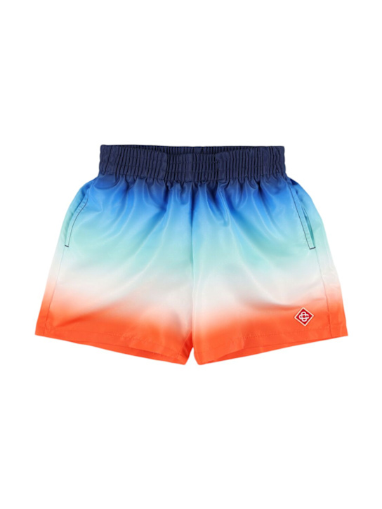 Casablanca: Printed poly swim shorts - Multicolor - kids-boys_0 | Luisa Via Roma