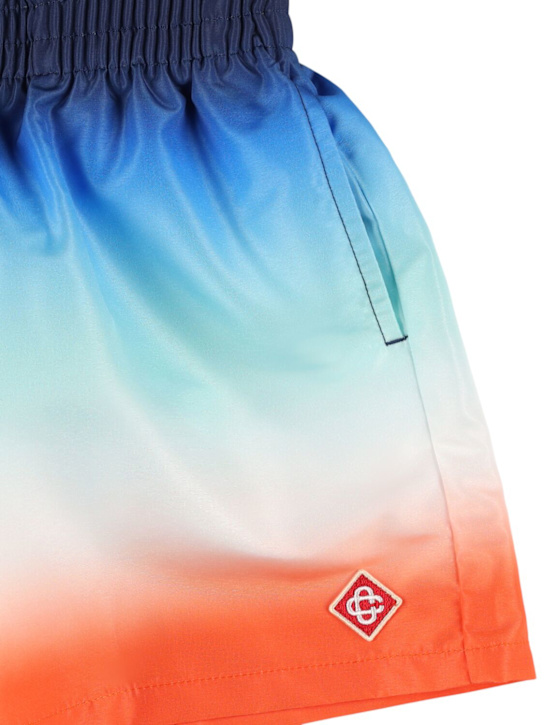 Casablanca: Printed poly swim shorts - Multicolor - kids-boys_1 | Luisa Via Roma