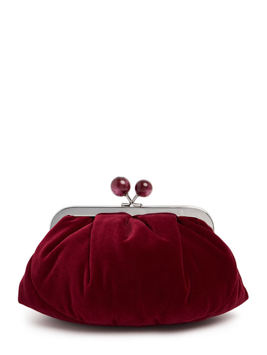 Weekend Max Mara: Vespa velvet clutch - Kırmızı - women_0 | Luisa Via Roma