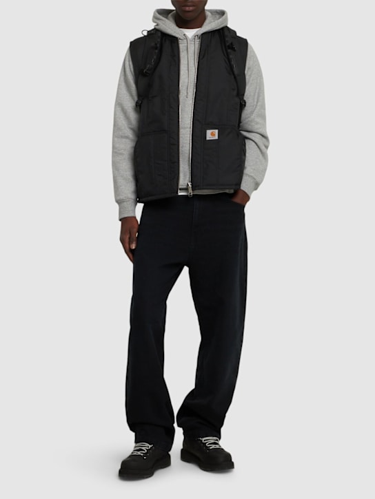 Carhartt WIP: Landon pants w/ vintage label - Black Stone Can - men_1 | Luisa Via Roma