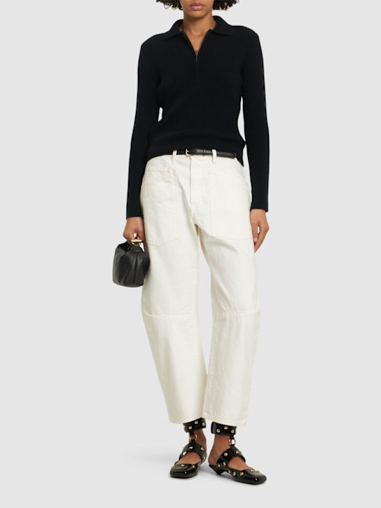 Nili Lotan: Shon high rise baggy jeans - women_1 | Luisa Via Roma