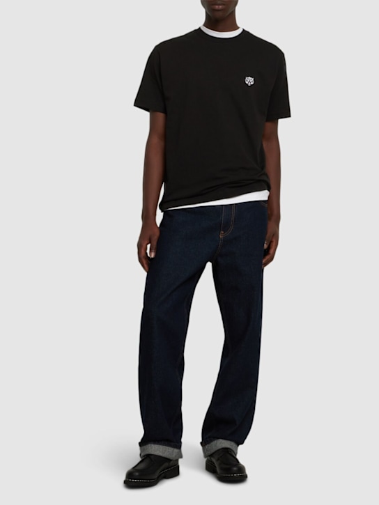 Kenzo Paris: Happy Tiger embroidered cotton t-shirt - men_1 | Luisa Via Roma