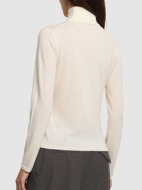 Max Mara: Patroni cashmere sweater - White - women_2 | Luisa Via Roma