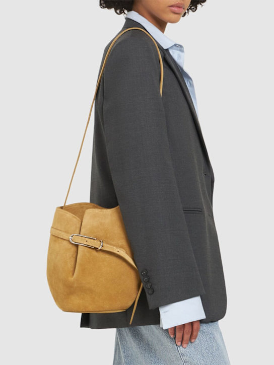 Liffner: Belted Bucket suede shoulder bag - women_1 | Luisa Via Roma